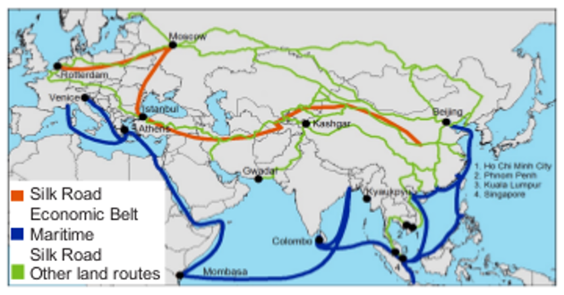 Belt and Road Initiative - Regions and Routs